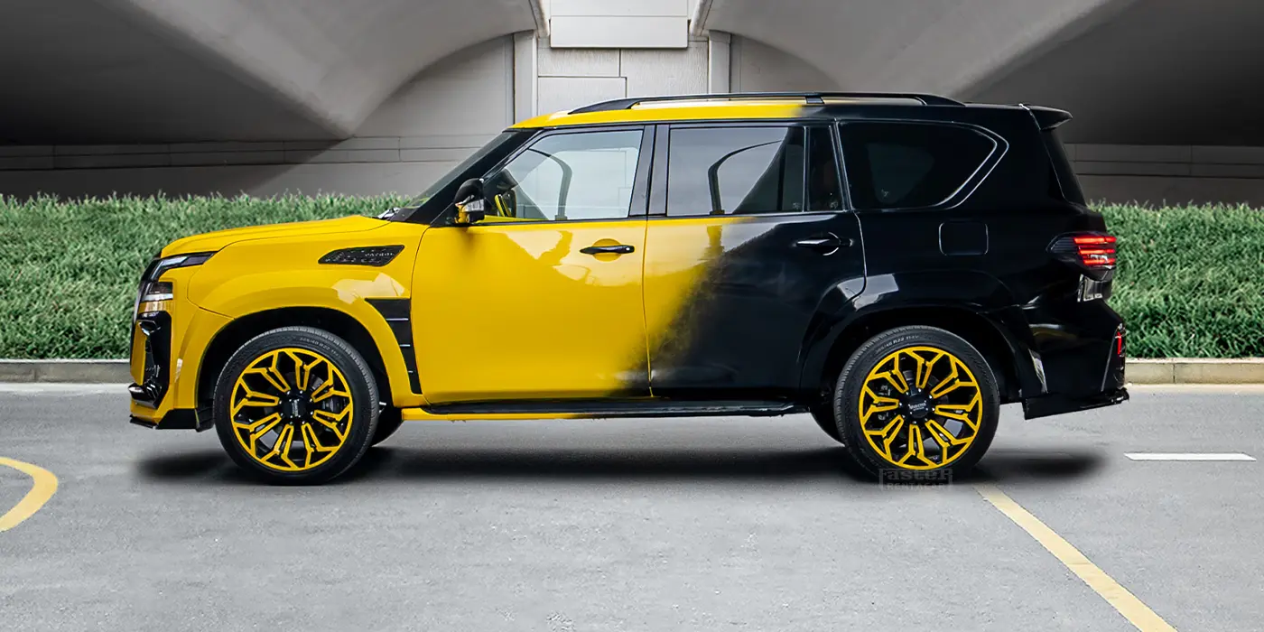 Infiniti Qx80 Yellow and Black Modified Exterior Side View